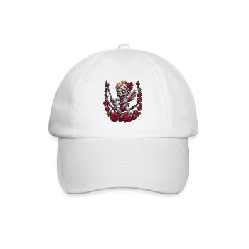 Amor / Liebe / Pfeil / Herz / Valentinstag - Baseballkappe - Weiß/Weiß - Vorne