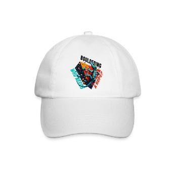 Bouldern Gecko Seil? Geschenk - Baseballkappe - Weiß/Weiß - Vorne