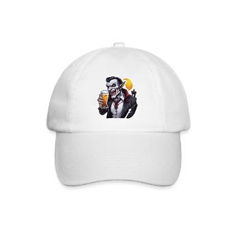 Vampir / Dracula / Blutsauger / Halloween / Mythos - Baseballkappe - Weiß/Weiß - Vorne