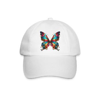 Schmetterling - Baseballkappe - Weiß/Weiß - Vorne