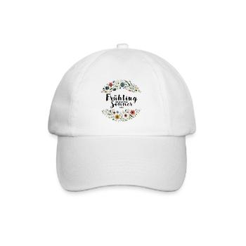 Frühling mit einer Prise Sommer, bitte! - Baseballkappe - Weiß/Weiß - Vorne