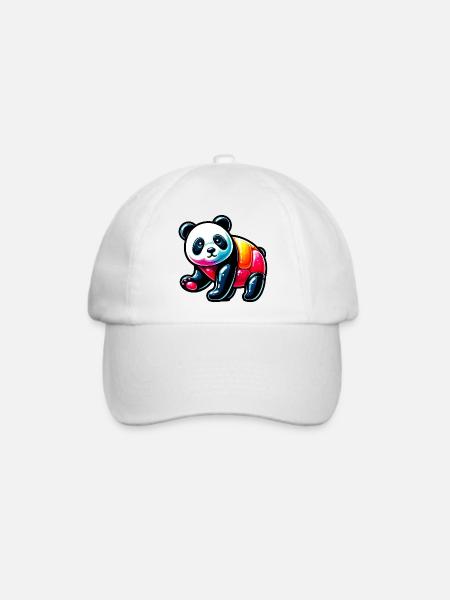 Panda - Baseballkappe - Weiß/Weiß
