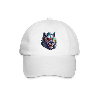 Werwolf / Vollmond / Wesen / Verwandlung / Fluch - Baseballkappe - Weiß/Weiß - Vorne