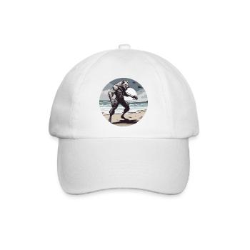 Werwolf / Vollmond / Wesen / Verwandlung / Fluch - Baseballkappe - Weiß/Weiß - Vorne