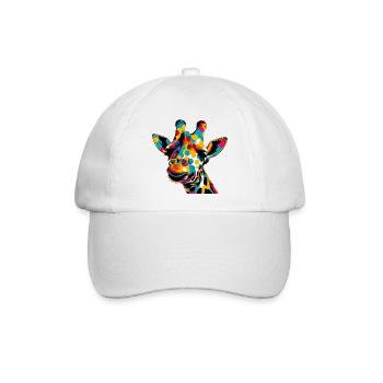 Giraffe Pop Art - Baseballkappe - Weiß/Weiß - Vorne