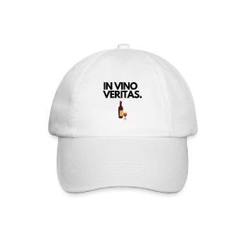 IN VINO VERITAS. - Baseballkappe - Weiß/Weiß - Vorne
