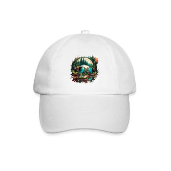 Sonnenbrille / Reflektion / Wald / Spiegelung - Baseballkappe - Weiß/Weiß - Vorne
