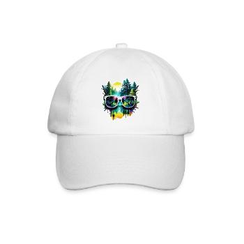 Sonnenbrille / Reflektion / Wald / Spiegelung - Baseballkappe - Weiß/Weiß - Vorne