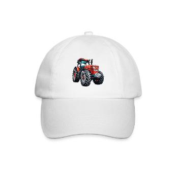 Traktor / Landwirtschaft / Bauer / Feldarbeit - Baseballkappe - Weiß/Weiß - Vorne