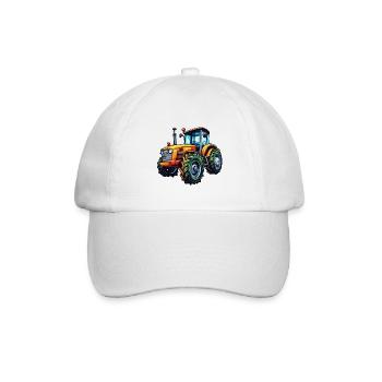 Traktor / Landwirtschaft / Bauer / Feldarbeit - Baseballkappe - Weiß/Weiß - Vorne