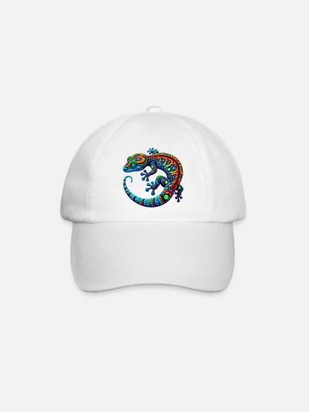 Gecko - Baseballkappe - Weiß/Weiß