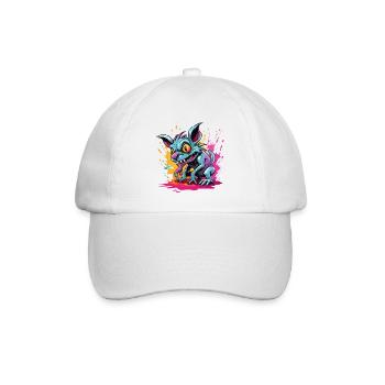 Chupacabra / Saugende Kreatur / Monster /Spanien - Baseballkappe - Weiß/Weiß - Vorne