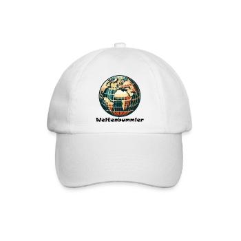 Weltenbummler - Baseballkappe - Weiß/Weiß - Vorne