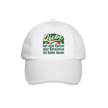 Liebe hat viele Farben Anti Rassismus - Baseballkappe - Weiß/Weiß - Vorne