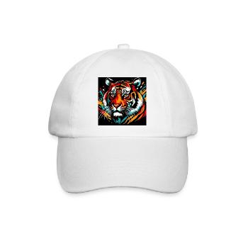 Tiger - Baseballkappe - Weiß/Weiß - Vorne