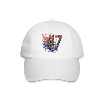 17 Jahre Fee Elfe süß Geburtstag Geschenk - Baseballkappe - Weiß/Weiß - Vorne
