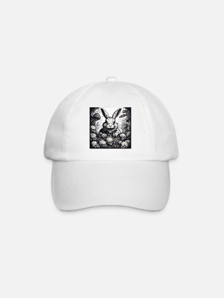 Osterhase / Ostern / Eier / Feiertage / Osterfest - Baseballkappe - Weiß/Weiß