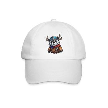 Teddybär / Kuscheltier / Stofftier / Geschenkidee - Baseballkappe - Weiß/Weiß - Vorne