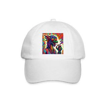 hippie Dragon - Baseballkappe - Weiß/Weiß - Vorne
