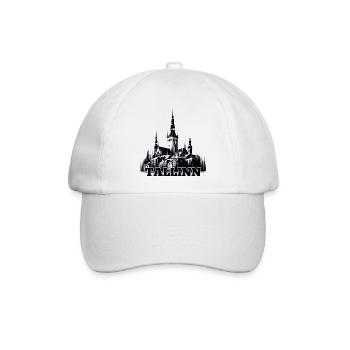 Tallinn Hauptstadt Estland Baltikum Geschenk - Baseballkappe - Weiß/Weiß - Vorne