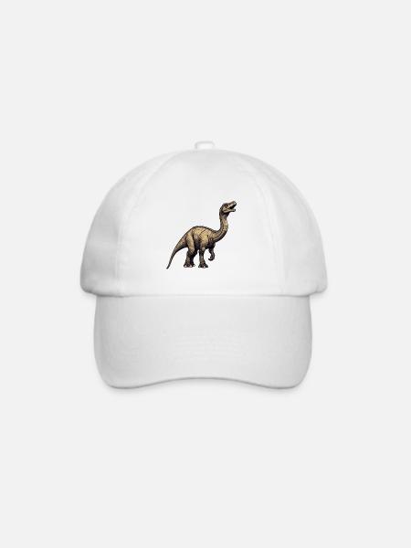 Dinosaurier / Tier / Urzeit / Reptil / Jungs - Baseballkappe - Weiß/Weiß