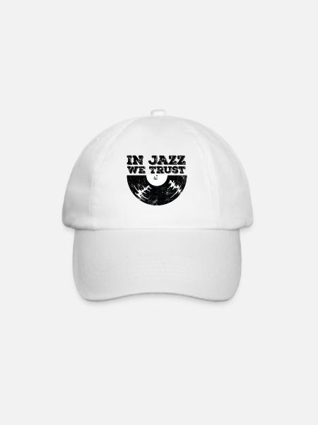 In Jazz we Trust - Baseballkappe - Weiß/Weiß