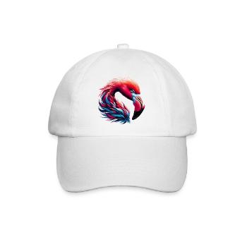 Flamingo - Baseballkappe - Weiß/Weiß - Vorne