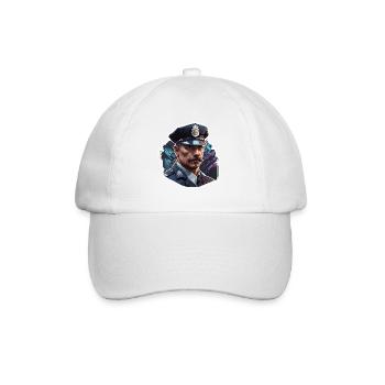 Polizei / Einsatz / Beruf / Job / Einsatzkräfte - Baseballkappe - Weiß/Weiß - Vorne