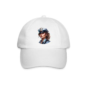 Polizei / Einsatz / Beruf / Job / Einsatzkräfte - Baseballkappe - Weiß/Weiß - Vorne