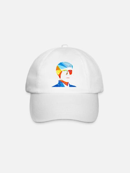 menschliches Gesicht - Baseballkappe - Weiß/Weiß