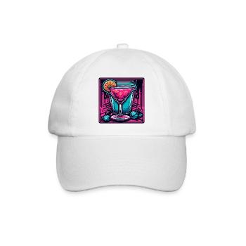 Cocktail / Bar / mixen / Drink / Exotisch / Club - Baseballkappe - Weiß/Weiß - Vorne
