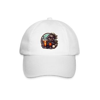 Cocktail / Bar / mixen / Drink / Exotisch / Club - Baseballkappe - Weiß/Weiß - Vorne