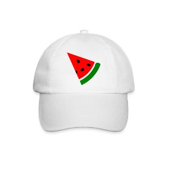 Wassermelone Melone - Baseballkappe - Weiß/Weiß - Vorne