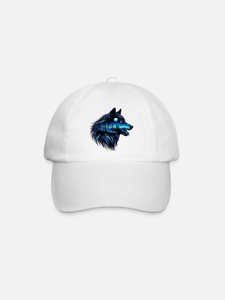 Wolf - Baseballkappe - Weiß/Weiß