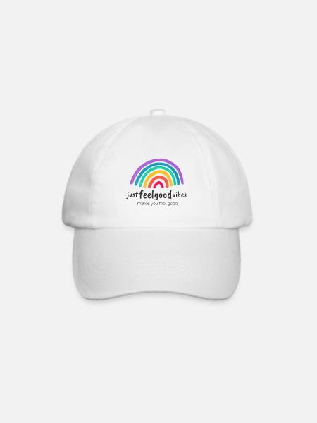 JustFeelgoodVibes Signature - Baseballkappe - Weiß/Weiß