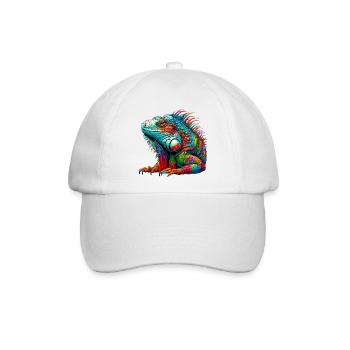 Leguan - Baseballkappe - Weiß/Weiß - Vorne