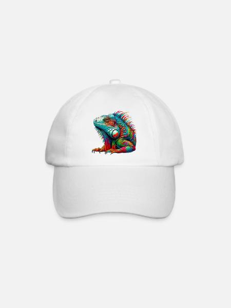 Leguan - Baseballkappe - Weiß/Weiß