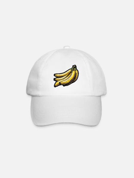 Lebensmittel / Obst / Markt / Vitamine / Design - Baseballkappe - Weiß/Weiß