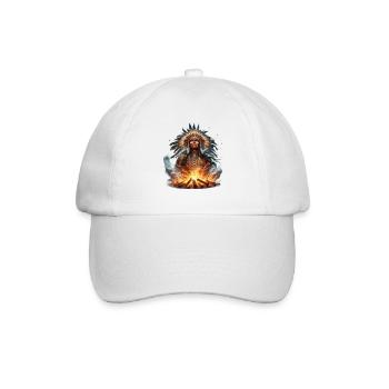 Amerikanische Ureinwohner - Baseballkappe - Weiß/Weiß - Vorne