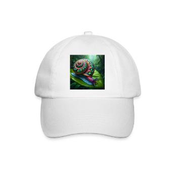Mehrfarbige Schnecke - Baseballkappe - Weiß/Weiß - Vorne