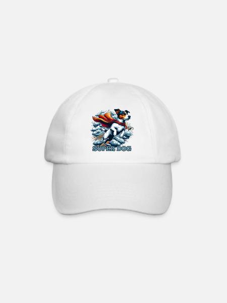Super Hund Jack Russell Terrier Geschenk - Baseballkappe - Weiß/Weiß