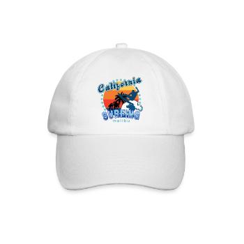 Kalifornisches Surfen in Malibu. - Baseballkappe - Weiß/Weiß - Vorne