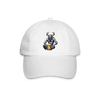 Wendigo / böser Geist / Besitzergreifend / Horror - Baseballkappe - Weiß/Weiß - Vorne