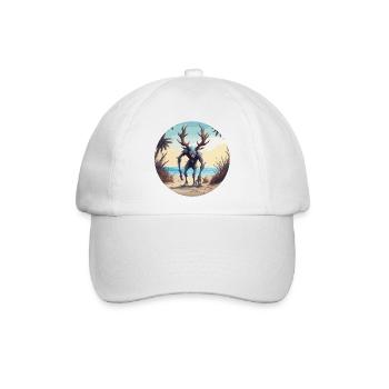 Wendigo / böser Geist / Besitzergreifend / Horror - Baseballkappe - Weiß/Weiß - Vorne