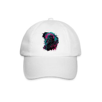 Pirat / Ahoi / Anker / Kapitän / Totenkopf / Rum - Baseballkappe - Weiß/Weiß - Vorne