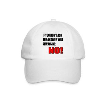 MUT ZITAT - ANTWORT NEIN - Baseballkappe - Weiß/Weiß - Vorne
