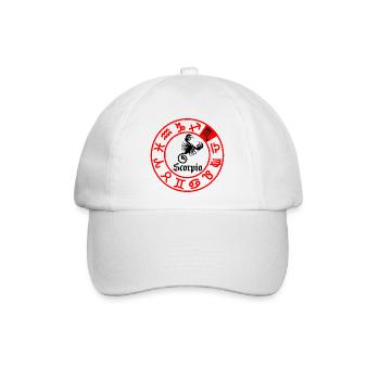 Zwölf Sternzeichen Skorpion Skorpion - Baseballkappe - Weiß/Weiß - Vorne