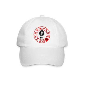 Zwölf Sternzeichen Löwe Löwe - Baseballkappe - Weiß/Weiß - Vorne