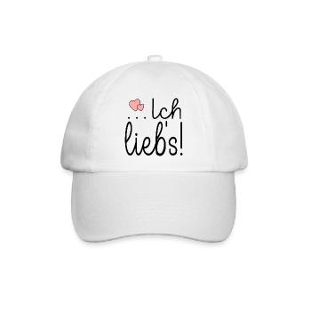 GLÜCKLICH - ICH LIEBE ES - Baseballkappe - Weiß/Weiß - Vorne