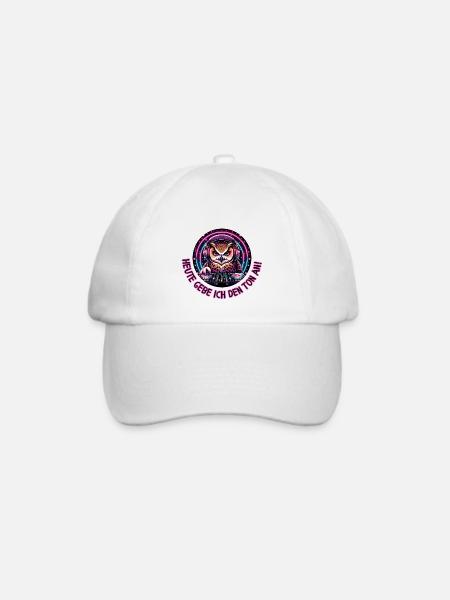 Heute gebe ich den Ton an Eule - Baseballkappe - Weiß/Weiß